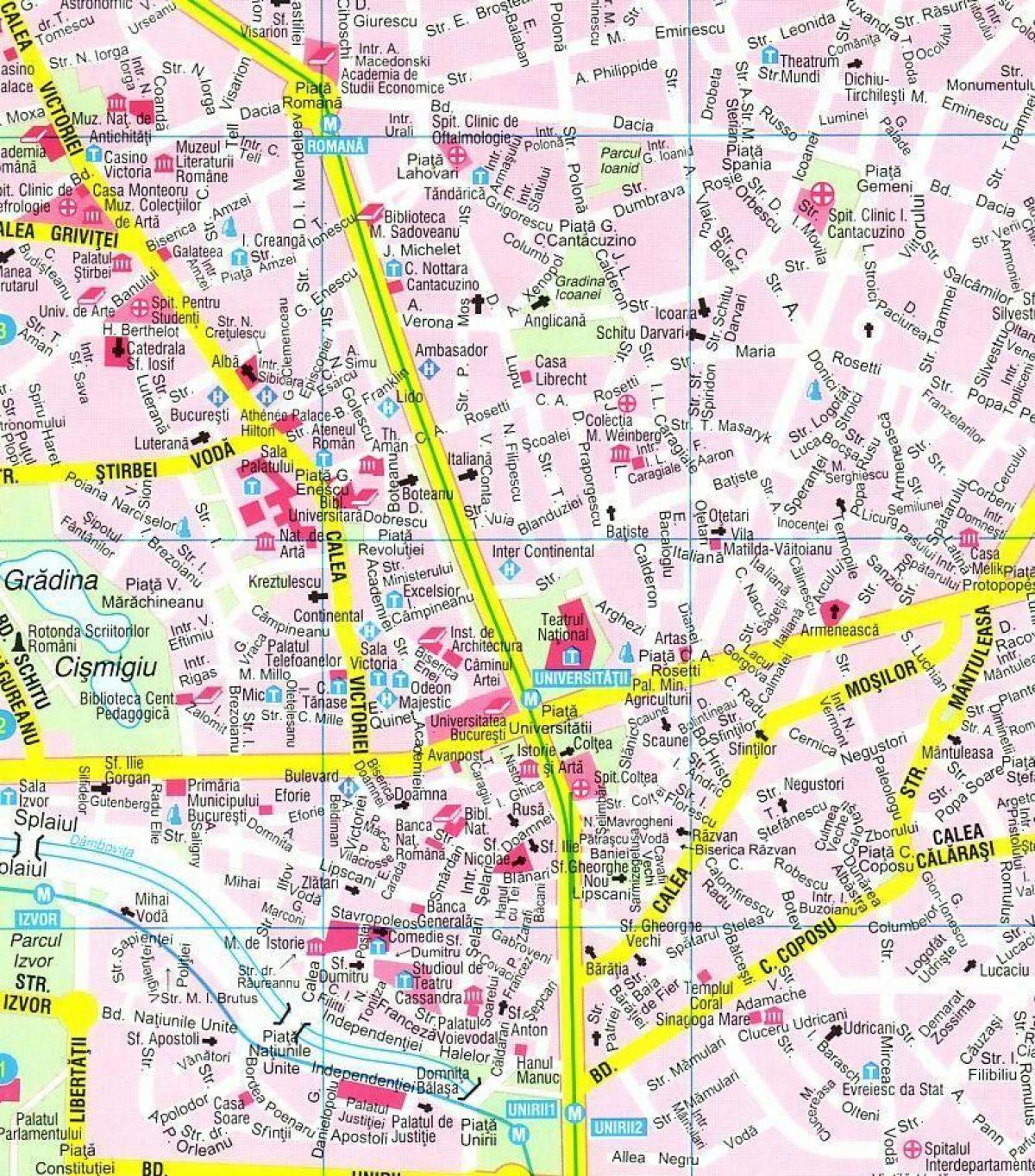 χάρτης της bucharest city centre