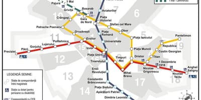 Χάρτης του μετρό bucuresti