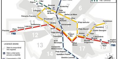 Χάρτης του μετρό bucuresti